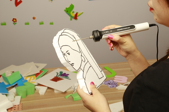 Corte quente Pen For Kindergarten Children Handmade da espuma do fio
